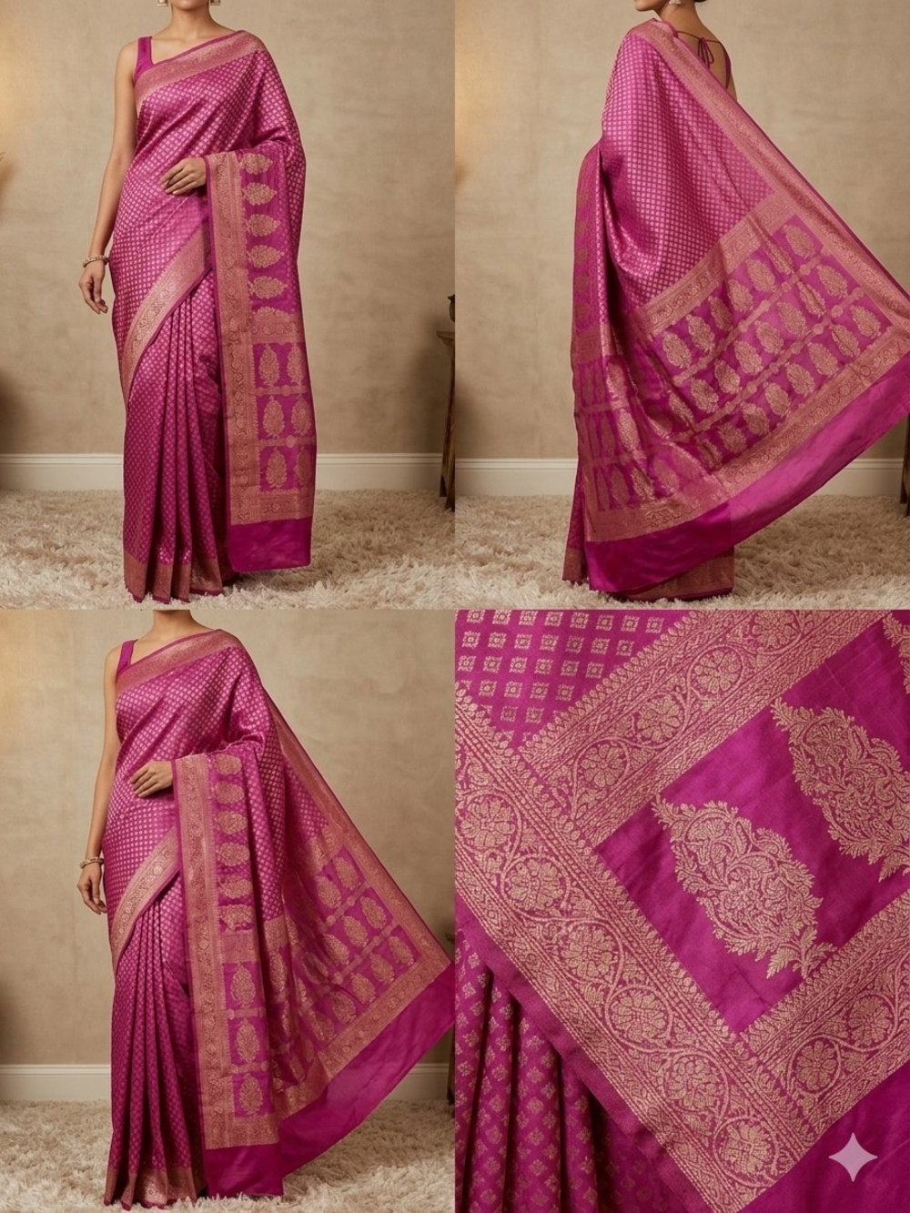 Women Katan Silk Kadua Benarasi Saree Mint Condition